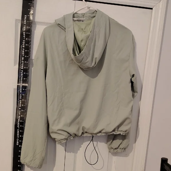 BearPaw Women's Light Gray Light Green Utility Jacket Ladies Hooded Waterproof - Picture 2 of 14